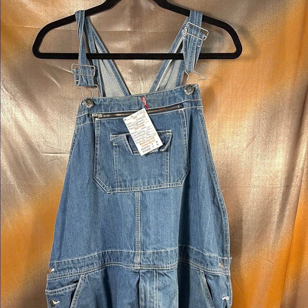 Vintage Craftsman 44” waist.‎ Extra long  Blue Denim Overalls g1